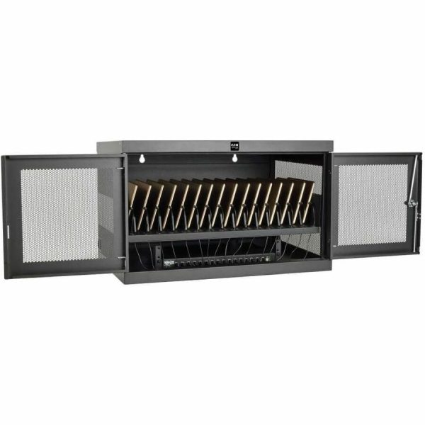 Eaton Tripp Lite Series 16-Device USB Charging Station Cabinet with Sync for iPad and Android Tablets, Wall-Mount and Cart Options, Black - Image 2