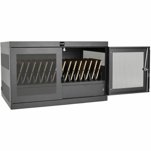 Eaton Tripp Lite Series 16-Device USB Charging Station Cabinet with Sync for iPad and Android Tablets, Wall-Mount and Cart Options, Black - Image 4