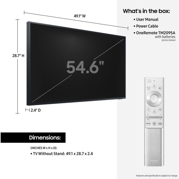 Samsung The Terrace LST7T QN55LST7TAF 54.6" Smart LED-LCD TV - 4K UHDTV - Titan Black - Image 2