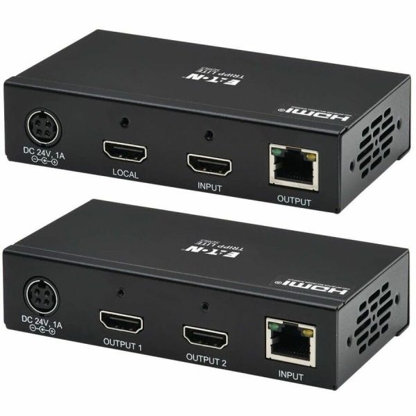 Eaton Tripp Lite Series 2-Port HDMI over Cat6 Extender Kit, Transmitter/Receiver - 4K 60 Hz, HDR, 4:4:4, PoC, 230 ft. (70.1 m), TAA - Image 7