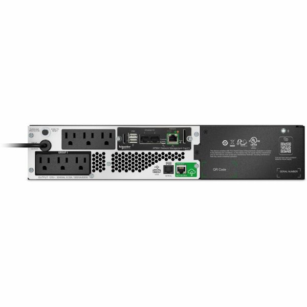 APC Smart-UPS, Line Interactive, 1000VA, Lithium-ion, Rack/Tower, 2U, 120V, 6x NEMA 5-15R outlets, SmartConnect Port+Network Card, Short Depth, AVR - Image 3