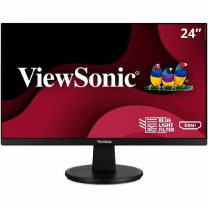 ViewSonic VA2447-MH 24 Inch Full HD 1080p Monitor with 100Hz, Ultra-Thin Bezel, AMD FreeSync, Eye Care, and HDMI, VGA Inputs for Home and Office