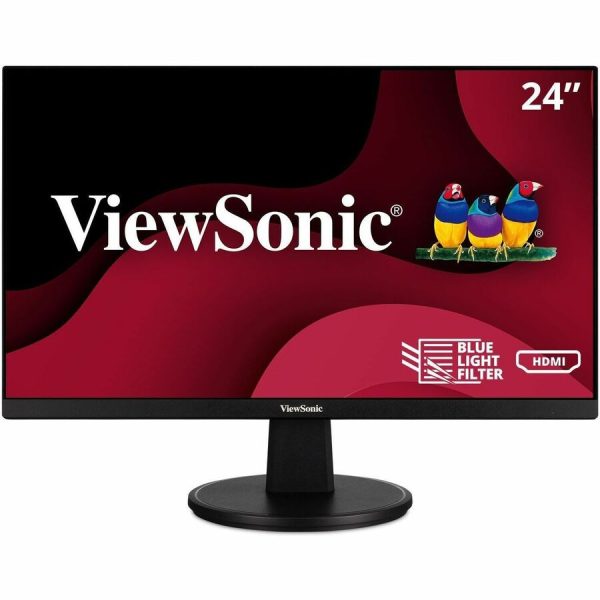 ViewSonic VA2447-MH 24 Inch Full HD 1080p Monitor with 100Hz, Ultra-Thin Bezel, AMD FreeSync, Eye Care, and HDMI, VGA Inputs for Home and Office