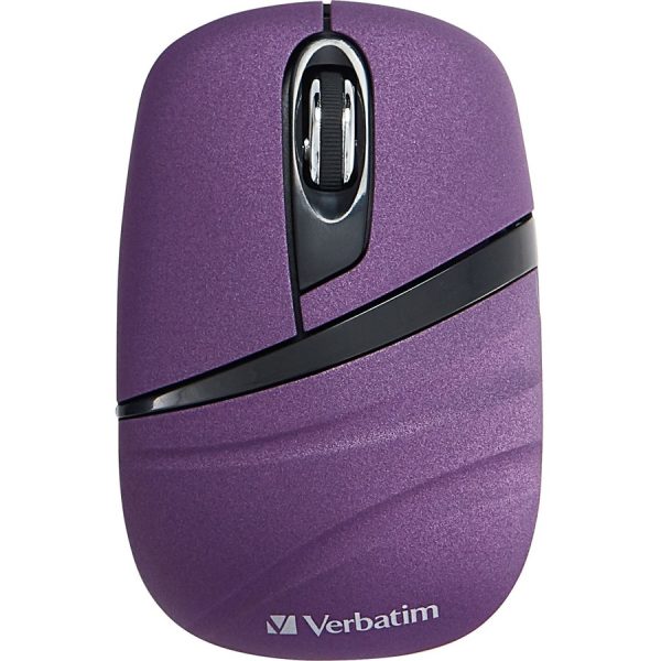 Verbatim Wireless Mini Travel Mouse, Commuter Series - Purple - Image 2
