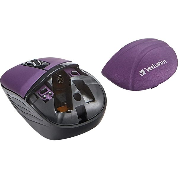 Verbatim Wireless Mini Travel Mouse, Commuter Series - Purple - Image 4