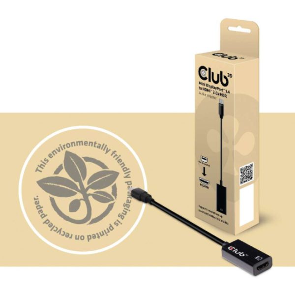 Club 3D Mini DisplayPort 1.4 to HDMI 2.0a HDR - Image 4