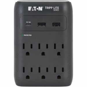 6 OUT SURGE 1080J USB C BLACK
