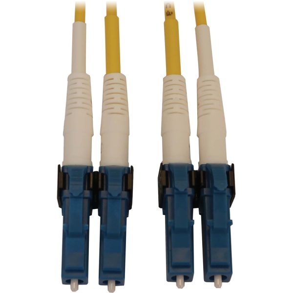Eaton Tripp Lite Series 400G Duplex Singlemode 9/125 OS2 Switchable Fiber Optic Cable (LC/UPC M/M), LSZH, Yellow, 7 m (23 ft.)