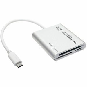 Eaton Tripp Lite Series USB 3.1 Gen 1 USB-C Multi-Drive Smart-Card Flash-Memory Media Reader/Writer, Thunderbolt™ 3 Compatible