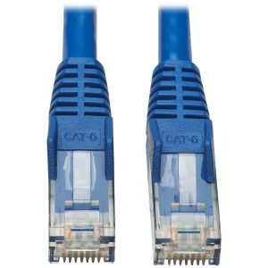 Eaton Tripp Lite Series Cat6 Gigabit Snagless Molded UTP Ethernet Cable (RJ45 M/M), PoE, CMR-LP, Blue, 50 ft. (15.24 m), TAA