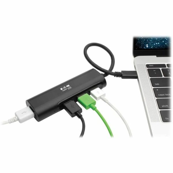 Eaton Tripp Lite Series 4-Port USB-C Hub, USB 3.x (5Gbps), 4x USB-A Ports, Black - Image 2