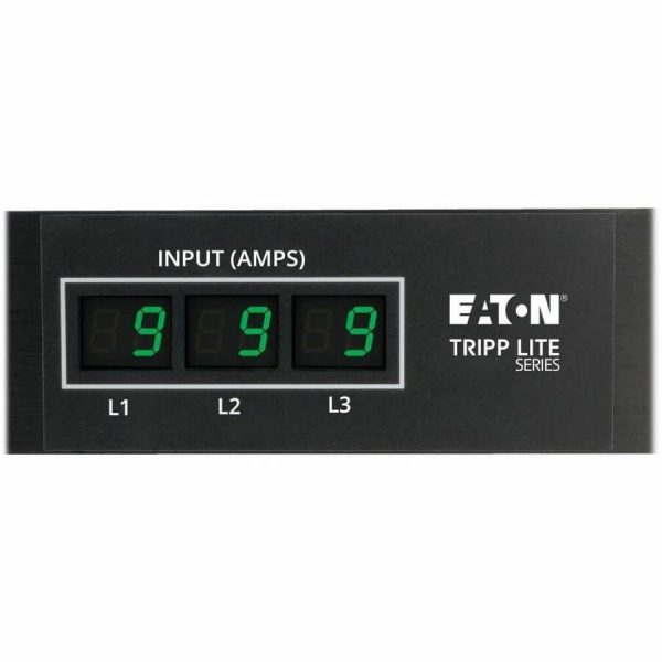 Eaton Tripp Lite Series 12.6kW 3-Phase Local Metered PDU, 208V Outlets (36 C13 & 9 C19) Hubbell 50A CS8365C, 6 ft. (1.83 m) Cord, 0U Vertical, TAA - Image 3