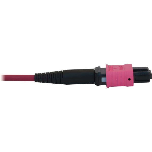 Eaton Tripp Lite Series 100G Multimode 50/125 OM4 Fiber Optic Cable (12F MTP/MPO-PC F/F), LSZH, Magenta, 5 m (16.4 ft.) - Image 4
