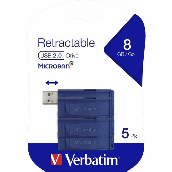 8GB USB Flash Drive - 5pk - Blue - Image 2