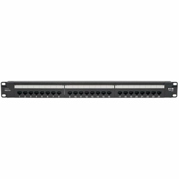 Eaton Tripp Lite Series Cat5e 24-Port Patch Panel - PoE+ Compliant, 110/Krone, 568A/B, RJ45 Ethernet, 1U Rack-Mount, TAA - Image 3