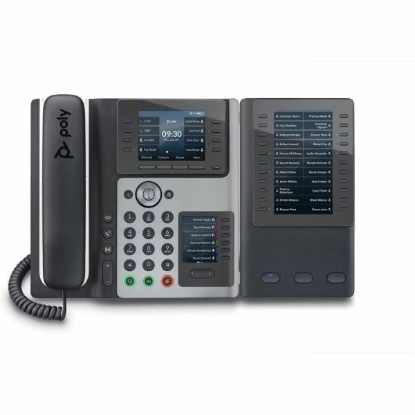Poly Edge E450 IP Phone - Corded - Corded/Cordless - Wi-Fi, Bluetooth - Desktop - Black - Image 3