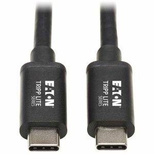 Eaton Tripp Lite Series Thunderbolt 3 Passive Cable (M/M) - 20 Gbps, 5A 100W Power Delivery, 4K/60 Hz, 2M (6.56 ft.), Black