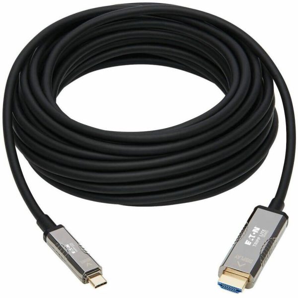 Eaton Tripp Lite Series High-Speed USB-C to HDMI Fiber Active Optical Cable (AOC) - UHD 4K 60 Hz, HDR, CL3 Rated, Black, 10 m (33 ft.) - Image 2