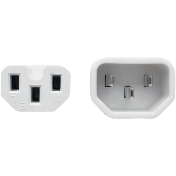 Eaton Tripp Lite Series Power Cord C14 to C15 - Heavy-Duty, 15A, 250V, 14 AWG, 3 ft. (0.91 m), White - Image 3