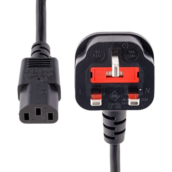StarTech.com 6 ft Standard UK Computer Power Cord - Power cable - IEC 320 EN 60320 C13 (F) - BS 1363 (M) - Image 4