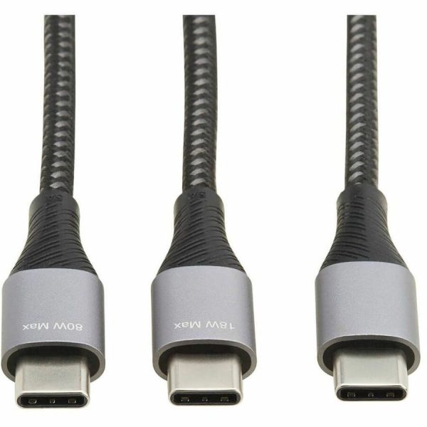 Eaton Tripp Lite Series 2-in-1 USB-C Charging Cable (M/2xM) - 100W PD Charging, 6 ft. (1.8 m) - Image 2