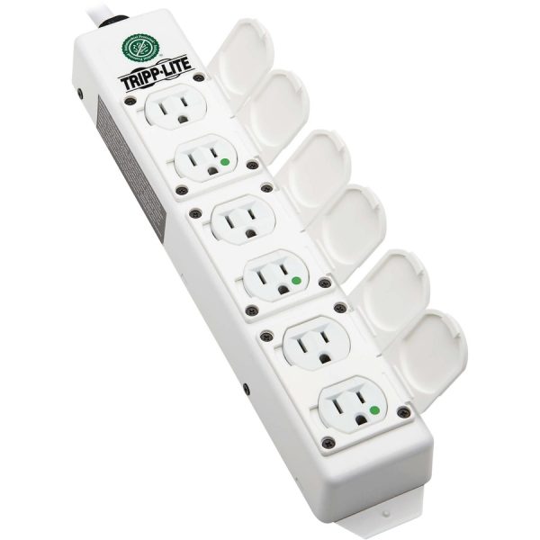 Eaton Tripp Lite Series Safe-IT UL 2930 Medical-Grade Power Strip for Patient Care Vicinity, 6 Hospital-Grade Outlets, Safety Covers, Antimicrobial, 15 ft. Cord, Dual Ground - Image 2