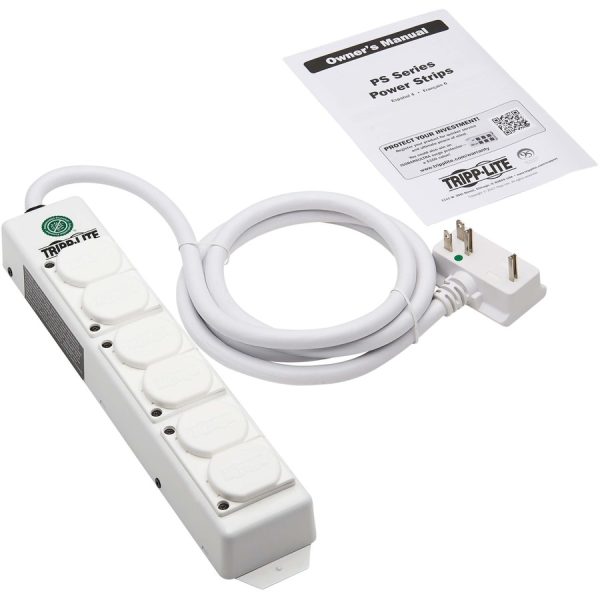 Eaton Tripp Lite Series Safe-IT UL 2930 Medical-Grade Power Strip for Patient Care Vicinity, 6 Hospital-Grade Outlets, Safety Covers, Antimicrobial, 15 ft. Cord, Dual Ground - Image 8
