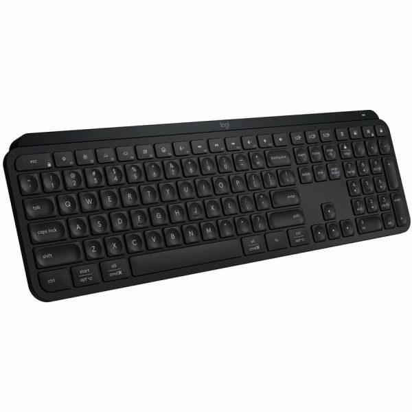Logitech MX Keys S Wireless Keyboard, Low Profile, Fluid Precise Quiet Typing, USB C Rechargeable, Black