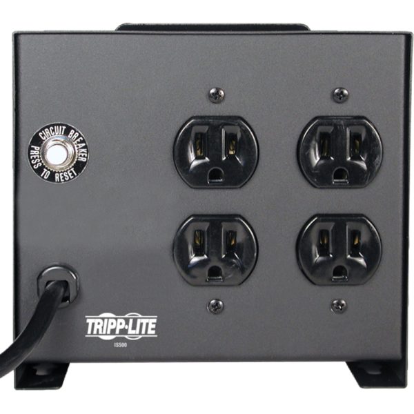 Eaton Tripp Lite Series Isolator Series 120V 500W Isolation Transformer-Based Power Conditioner, 4 Outlets, TAA - Image 2