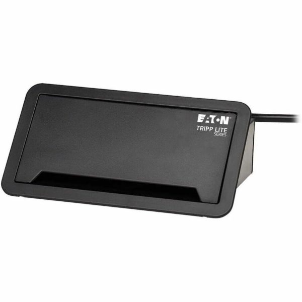 Eaton Tripp Lite Series Power It! 2-Outlet In-Desk Power and Charging Dock - 4x USB-A, USB-B, HDMI, RJ11, RJ45, 10 ft. Cord, Antimicrobial Protection, Black - Image 2
