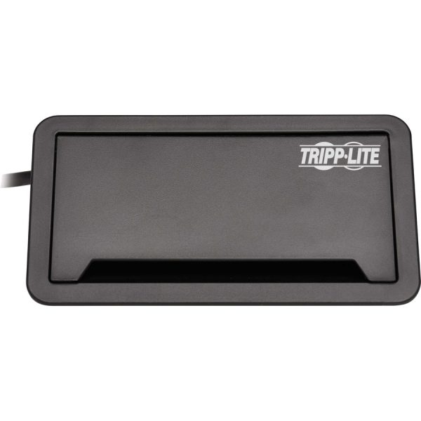 Eaton Tripp Lite Series Power It! 2-Outlet In-Desk Power and Charging Dock - 4x USB-A, USB-B, HDMI, RJ11, RJ45, 10 ft. Cord, Antimicrobial Protection, Black - Image 5