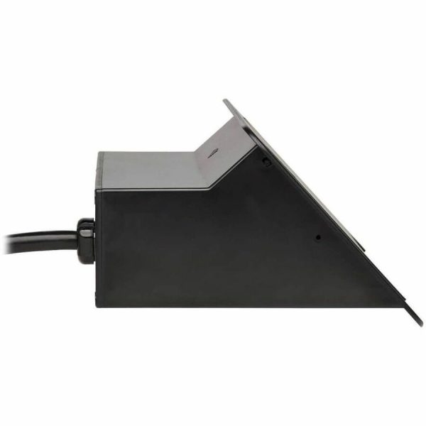 Eaton Tripp Lite Series Power It! 2-Outlet In-Desk Power and Charging Dock - 4x USB-A, USB-B, HDMI, RJ11, RJ45, 10 ft. Cord, Antimicrobial Protection, Black - Image 9
