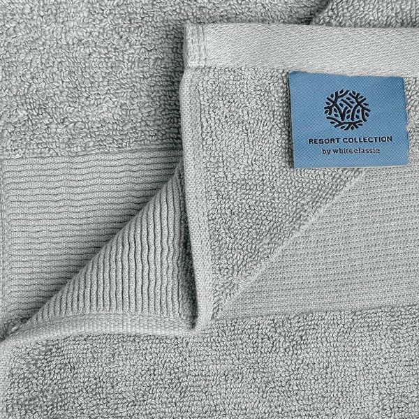 Resort Collection Soft Bath Sheet Towels | 35x70 Oversize Large Luxury Hotel Plush & Absorbent Cotton Bath Sheet [2 Pack Dolphin Grey] - Image 3