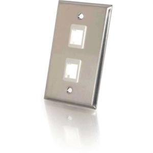 2 Port Single Gang Stainless