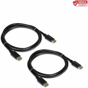 6' DisplayPort 1.2 Cable 2PK