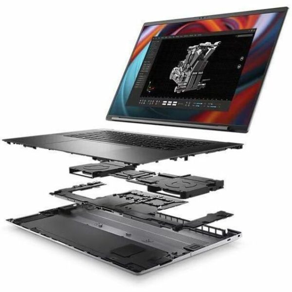 Dell Precision 5000 5490 14" Mobile Workstation - Full HD Plus - Intel Core Ultra 7 155H - vPro Technology - 16 GB - 512 GB SSD - Aluminum Titan Gray - Image 4