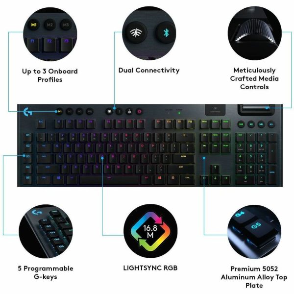 Logitech G915 Lightspeed Wireless RGB Mechanical Gaming Keyboard - Image 6