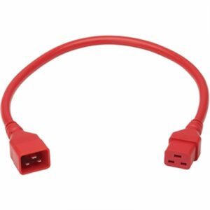 EXT CBL C20 TO C19 20A RED 2FT