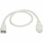 PWR CORD C14 TO C21 2.5FT WHT