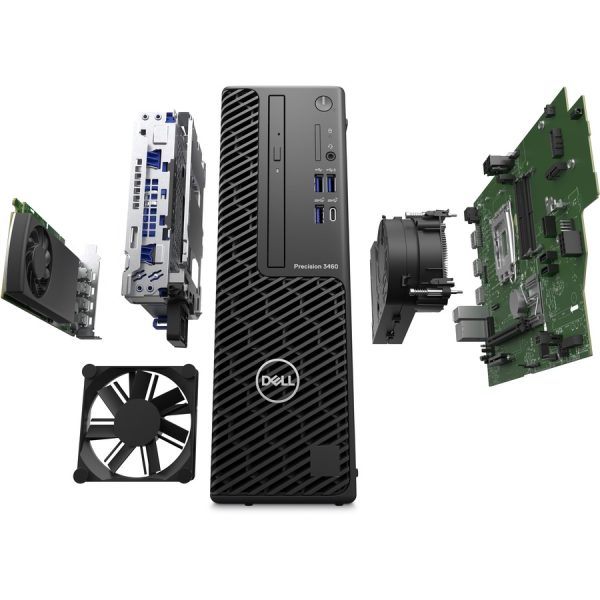 Dell Precision 3000 3460 Workstation - Core i7 14th Gen i7-14700 - vPro Technology - 32 GB - 512 GB SSD - Small Form Factor - Black - Image 6