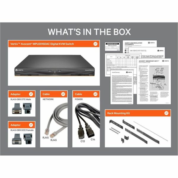 Vertiv Avocent MPU KVM Switch | 16 port | 2 Digital Path | Dual AC Power TAA - Image 3