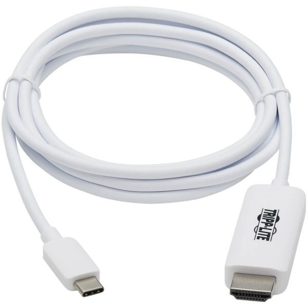 Eaton Tripp Lite Series USB-C to HDMI Adapter Cable (M/M), 4K, 4:4:4, Thunderbolt 3 Compatible, White, 6 ft. (1.8 m) - Image 2