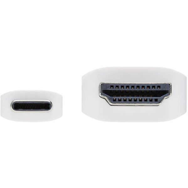 Eaton Tripp Lite Series USB-C to HDMI Adapter Cable (M/M), 4K, 4:4:4, Thunderbolt 3 Compatible, White, 6 ft. (1.8 m) - Image 3