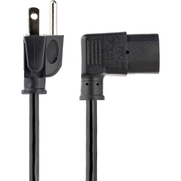 StarTech.com 10ft (3m) Computer Power Cord, NEMA 5-15P to Right Angle C13, 10A 125V, 18AWG, Replacement AC Power Cord, Monitor Power Cable - Image 4