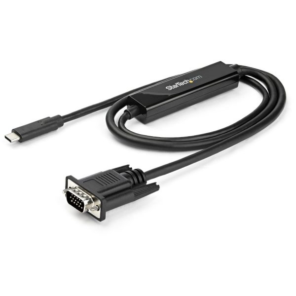 StarTech.com 3ft/1m USB C to VGA Cable - 1920x1200/1080p USB Type C DP Alt Mode to VGA Video Monitor Adapter Cable -Works w/ Thunderbolt 3 - Image 4