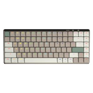 Azio CSG20404 Cascade Slim Bluetooth and USB Mechanical Computer Keyboard, Hot-Swappable Switches, Backlit, Forest Dark