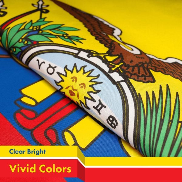 G128 2 Pack: Ecuador Ecuadorian Flag | 3x5 Ft | LiteWeave Pro Series Printed 150D Polyester | Country Flag, Indoor/Outdoor, Vibrant Colors, Brass Grommets, Thicker and More Durable Than 100D 75D Poly - Image 3