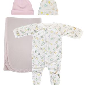 Girls Newborn Baby 4 Pc  Sets Nc_0956l