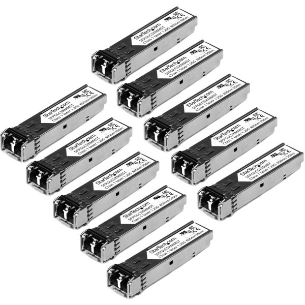 StarTech.com Cisco GLC-SX-MM Compatible SFP Module 10 Pack - 1000BASE-SX - 1GbE Gigabit Ethernet SFP Multimode Fiber MMF Optic Transceiver - Image 6
