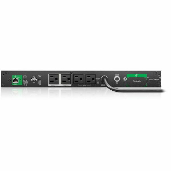 APC Smart-UPS, Line Interactive, 500VA, Lithium-ion, Rackmount 1U, 120V, 4x NEMA 5-15R outlets, SmartConnect Port, Short Depth - Image 4